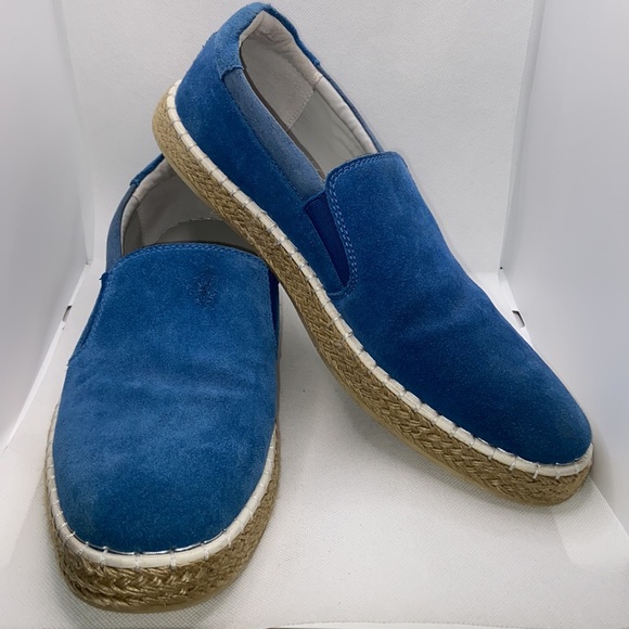 Calvin Klein Piper Men’s Slip On Loafers Sky Blue Suede Size 11.5 - Picture 6 of 12